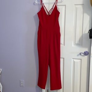 red jumpsuit